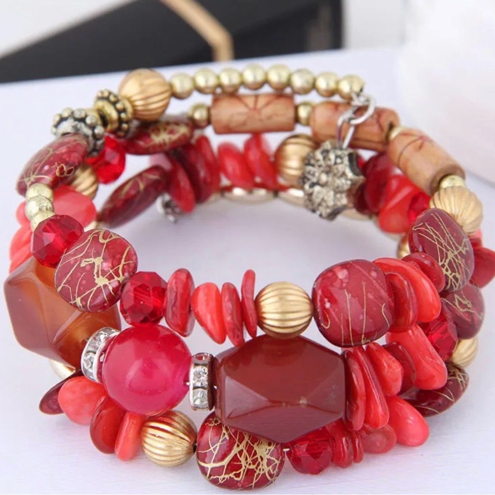 Turquoise crystal mix bracelet - Picture 4 of 6